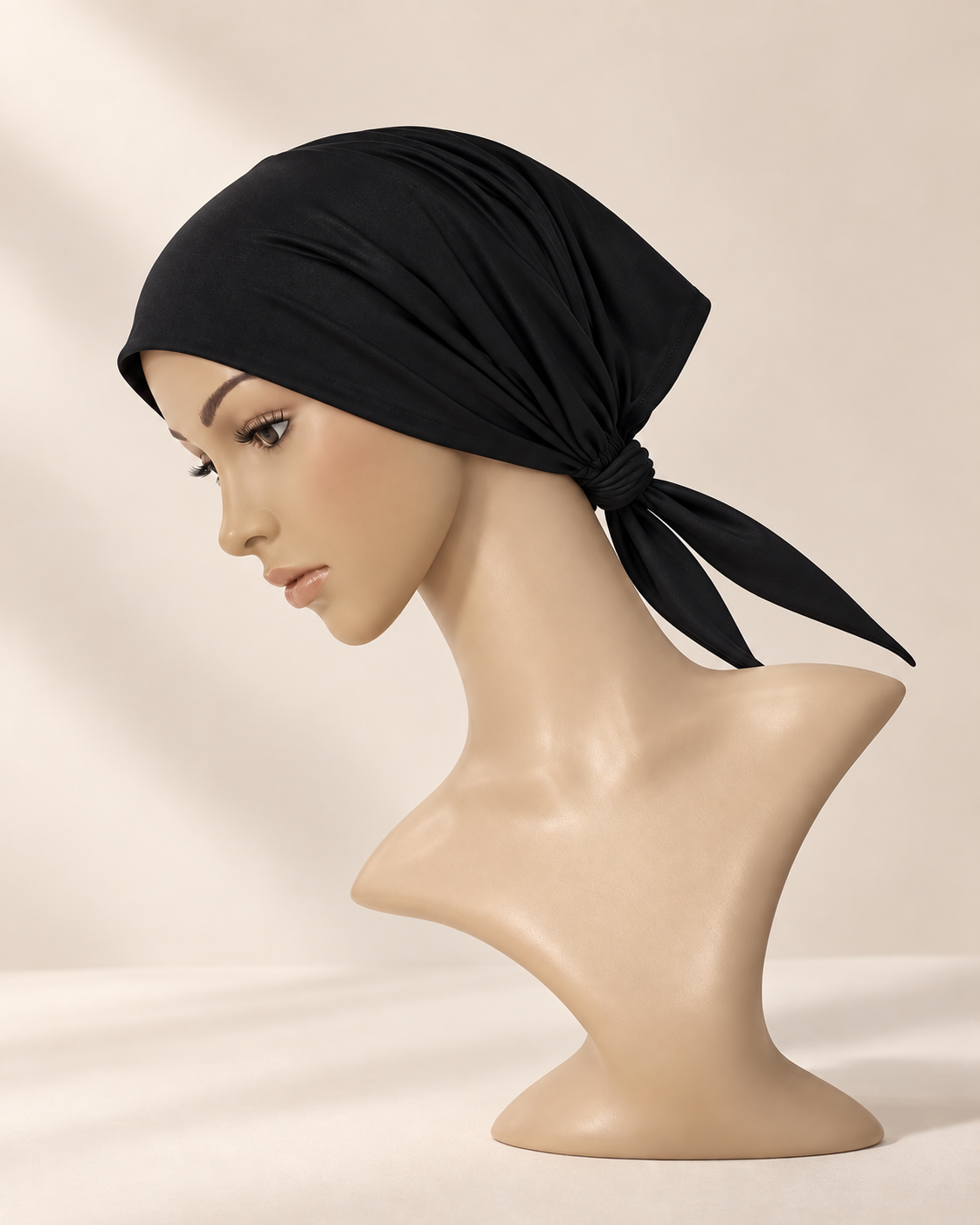 Bindbare Lycra-Unterhaube in Black