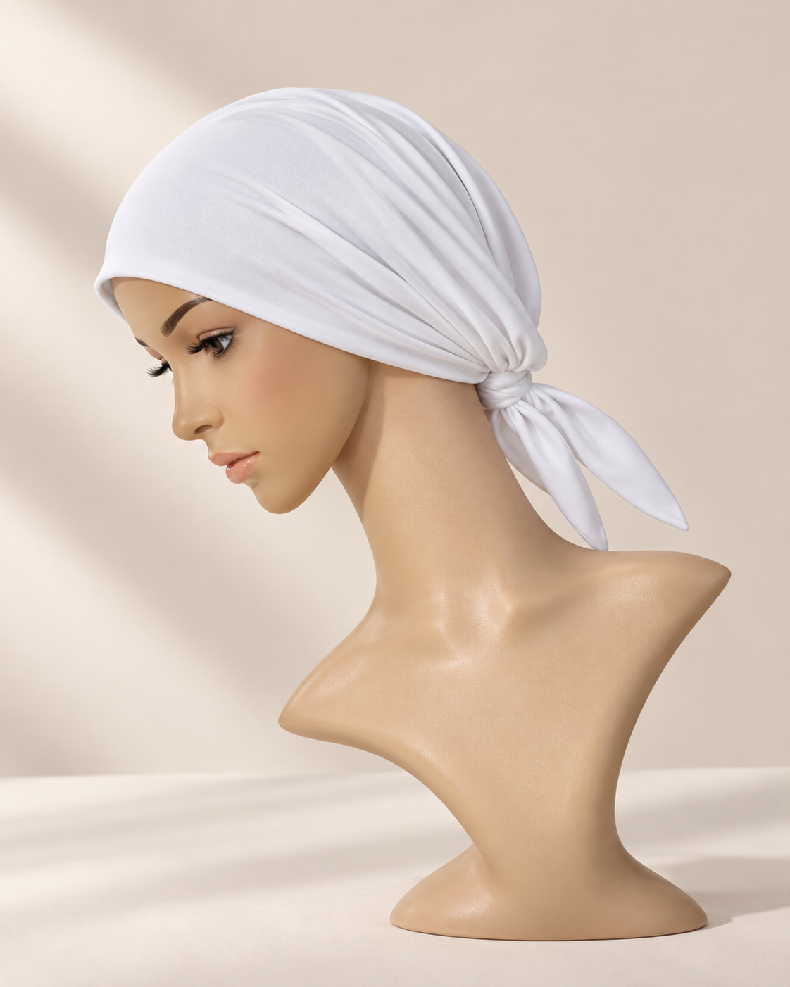 Bindbare Lycra-Unterhaube in White
