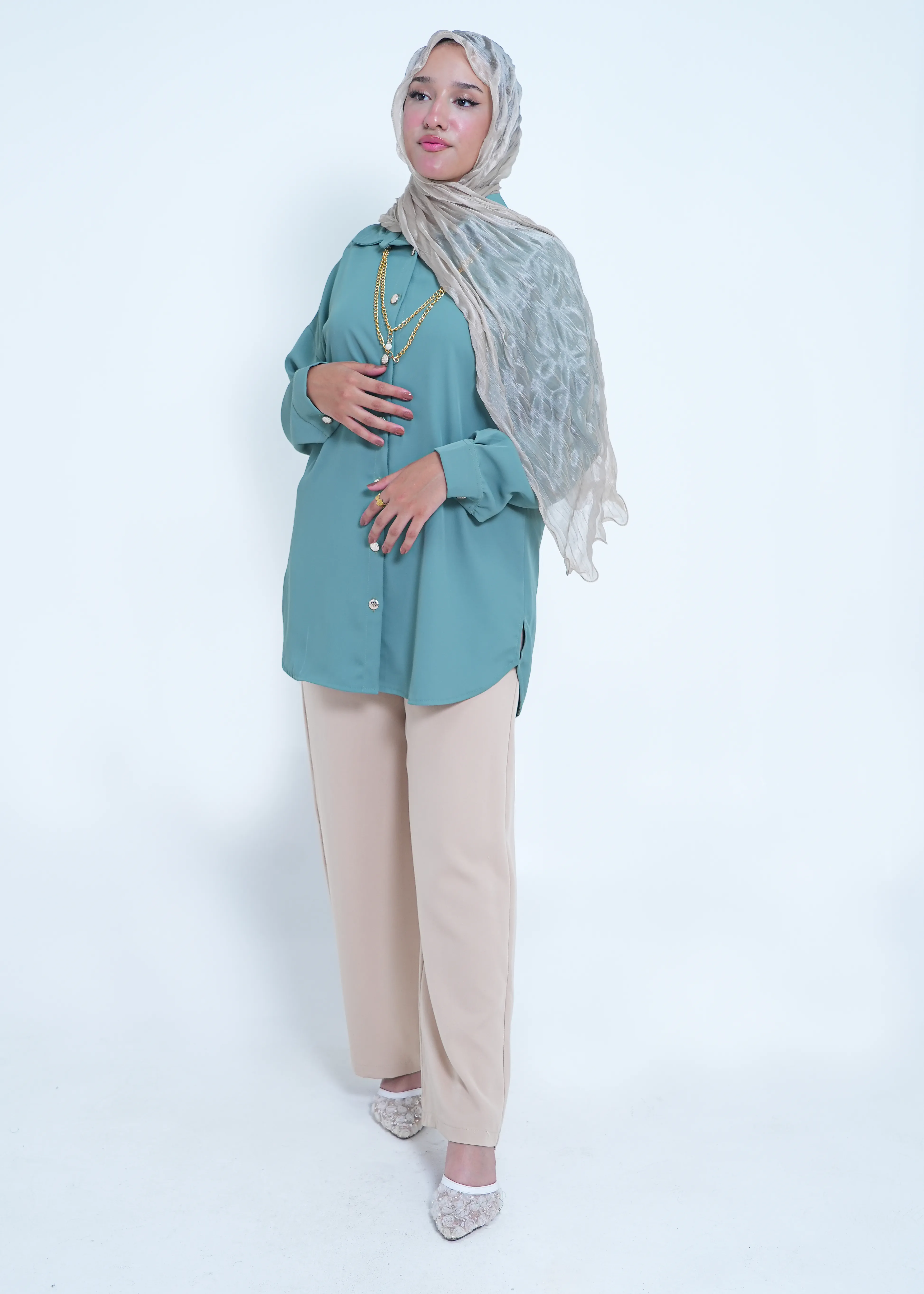 Top 1 in Dusty Turquoise