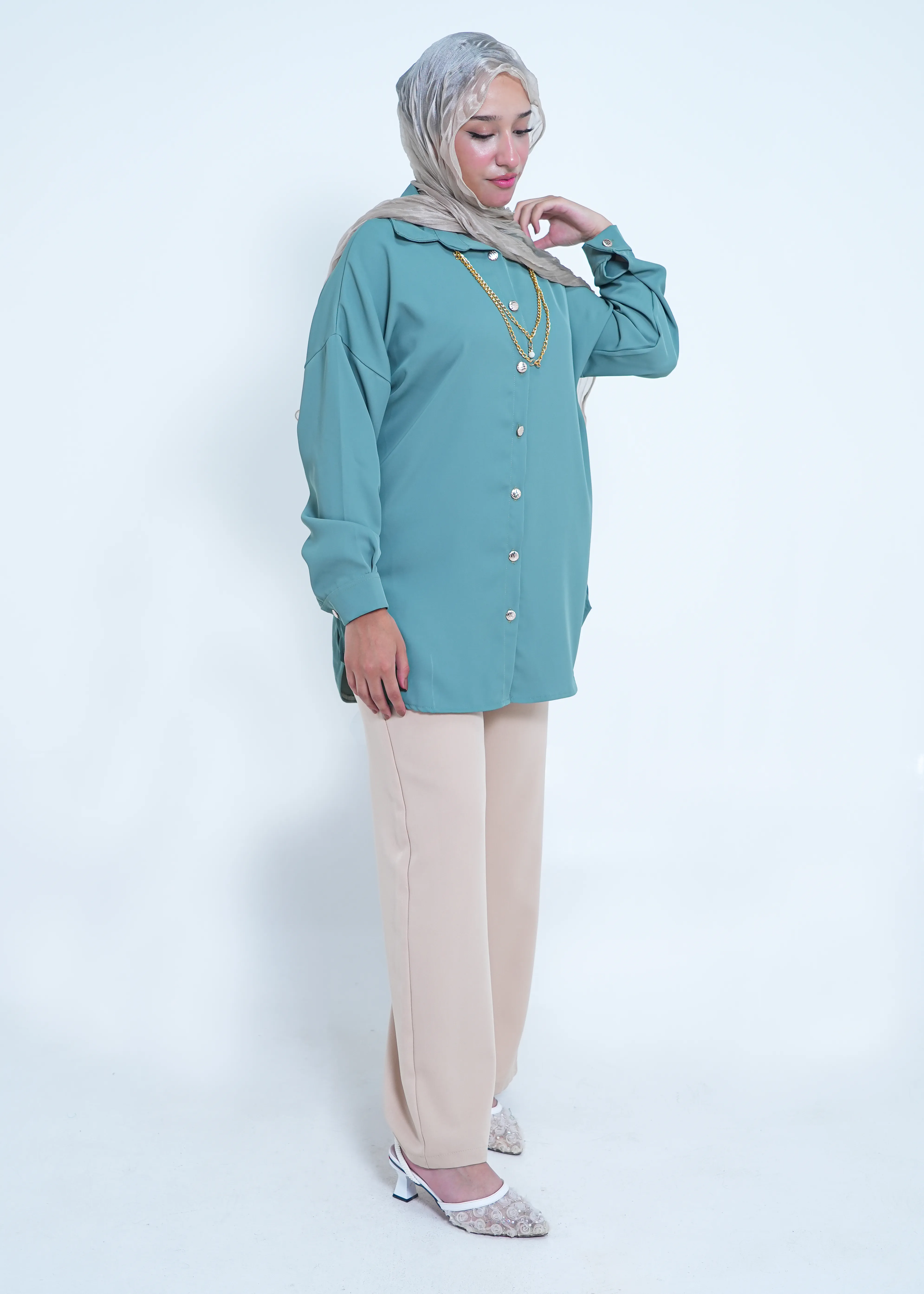Top 1 in Dusty Turquoise - view 2