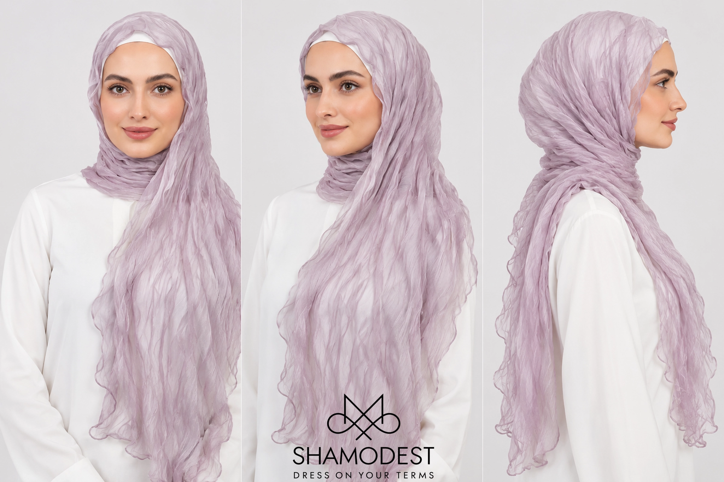 Lockerer Hijab in Dusty Lilac