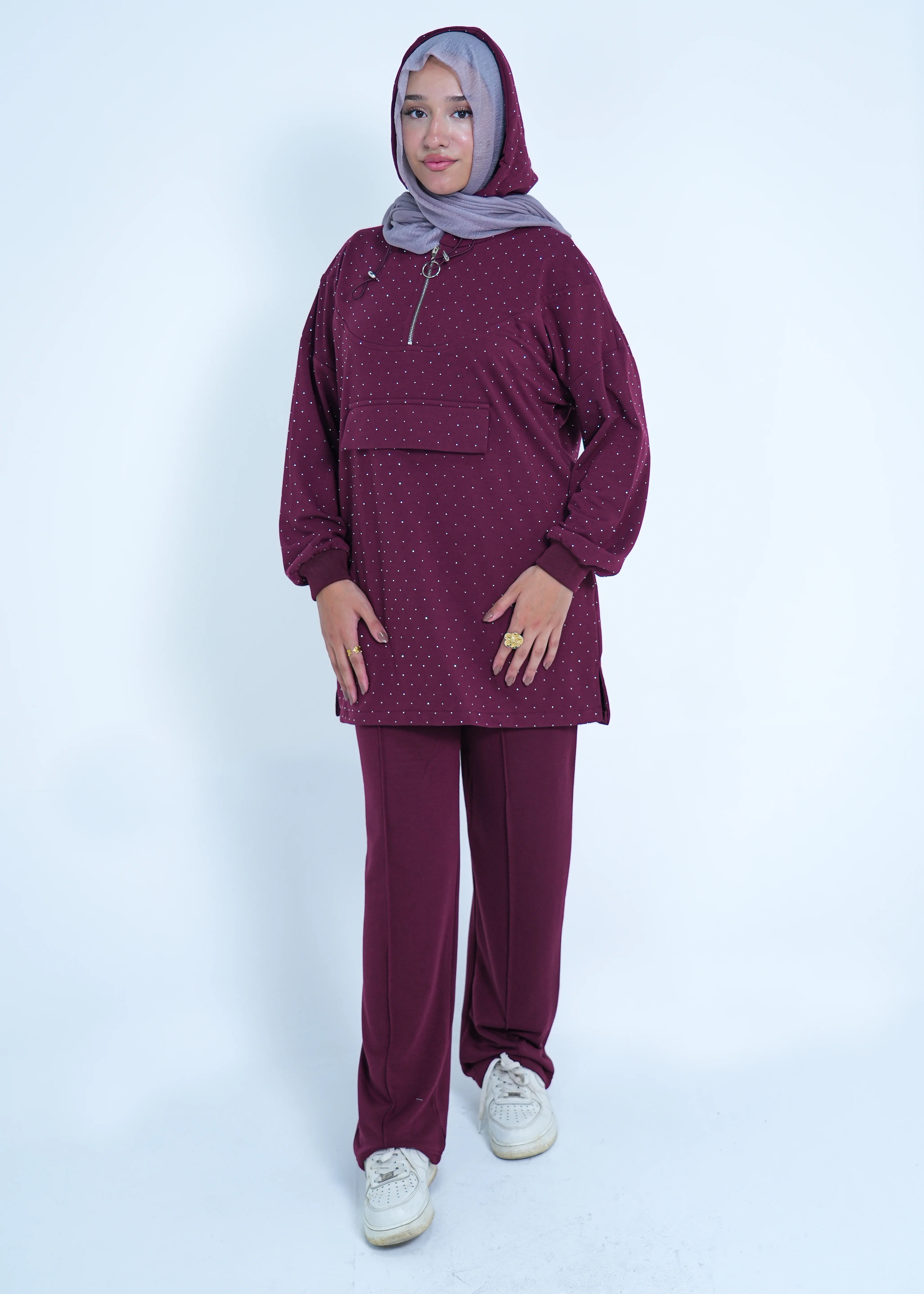 Pajama 1 in Burgandy - view 2