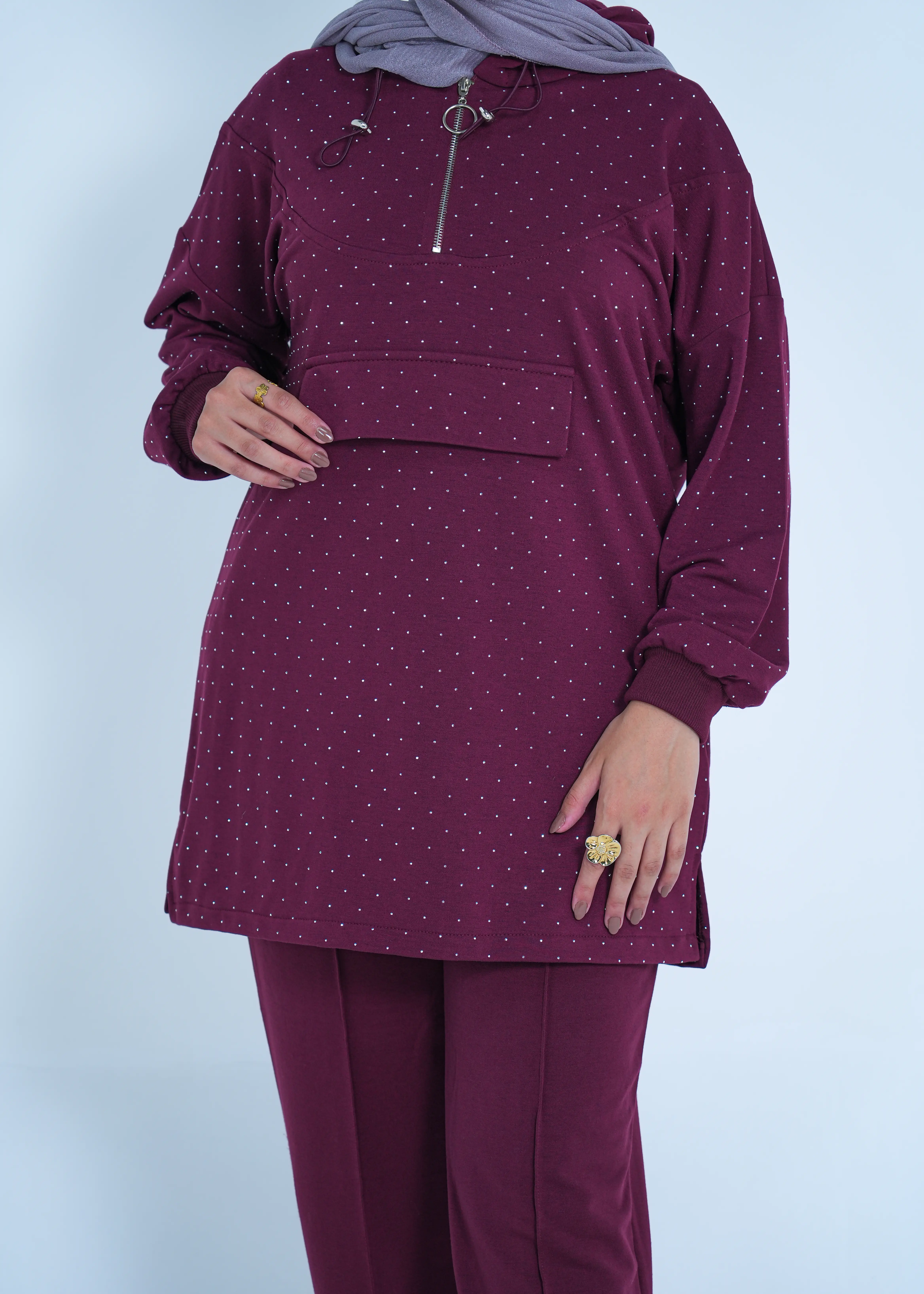 Pajama 1 in Burgandy - view 3